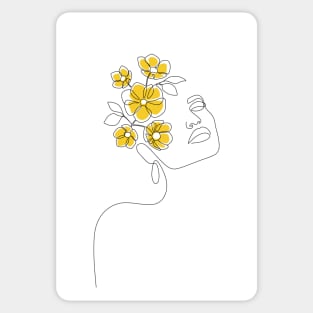 Mustard Bloom Girl Sticker